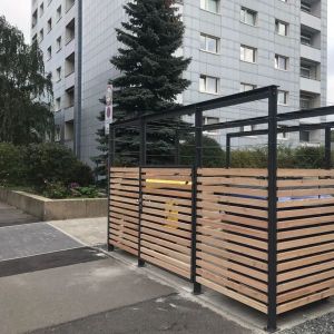 Umhausung für Müllbehälter