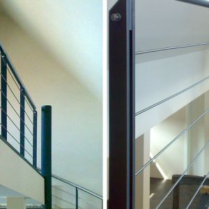 Galeriegeländer mit Edelstahlhandlauf