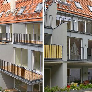 Balkongeländer mit Füllstäben